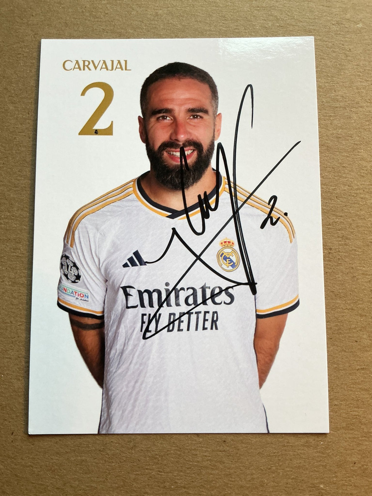 Daniel Carvajal, Spain 🇪🇸 Real Madrid 2023/24 hand signed - Autographs-World