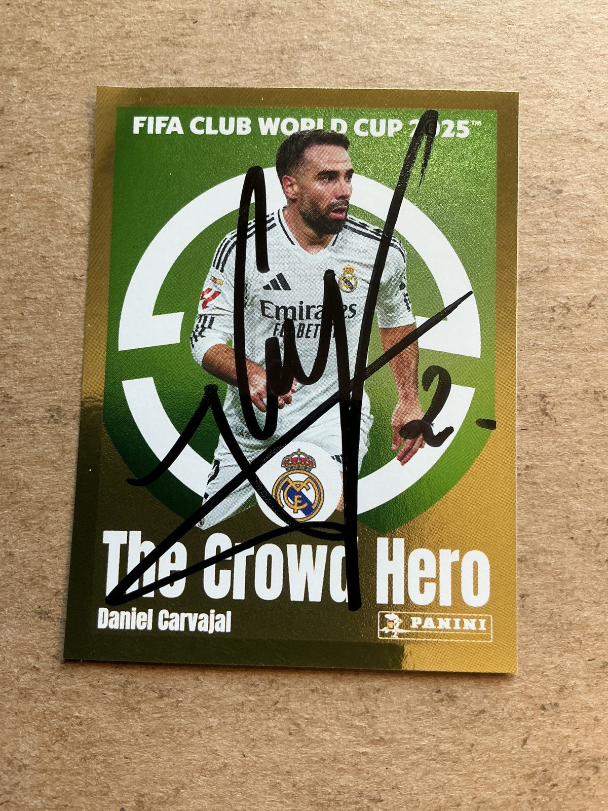 Daniel Carvajal, Spain 🇪🇸 Real Madrid Club World Cup 2025 Panini hand signed - Autographs-World