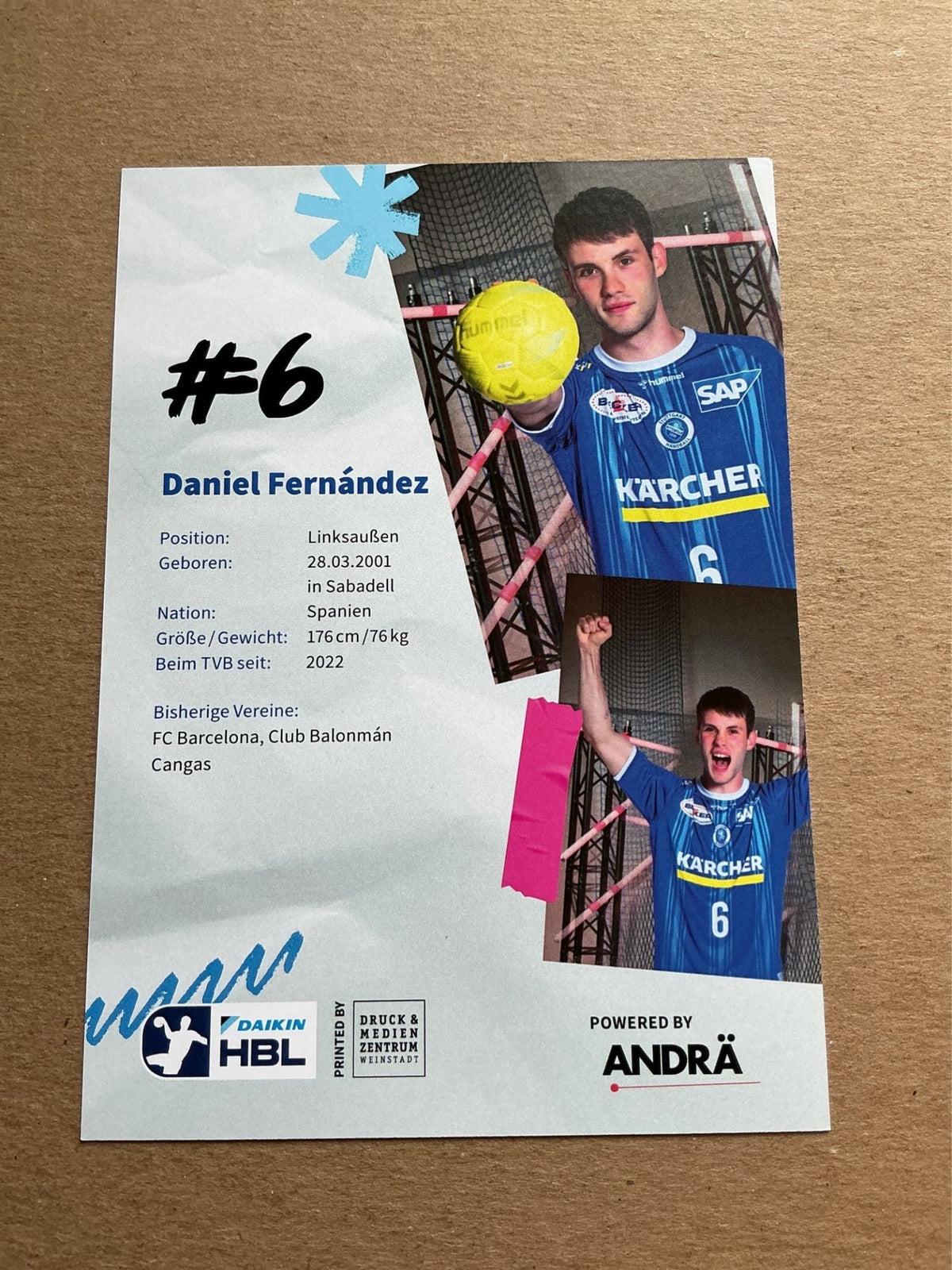 Daniel Fernández, Spain 🇪🇸 TVB 1898 Stuttgart 2024/25 hand signed - Autographs-World
