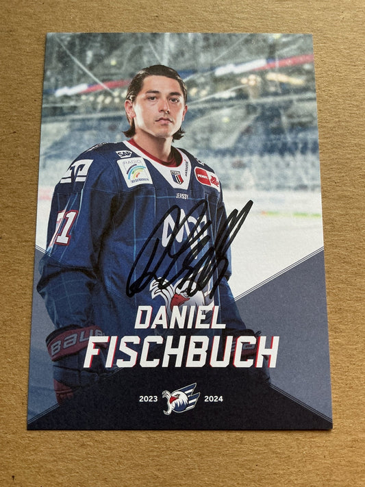 Daniel Fischbuch, Germany 🇩🇪 Adler Mannheim 2023/24 hand signed - Autographs-World