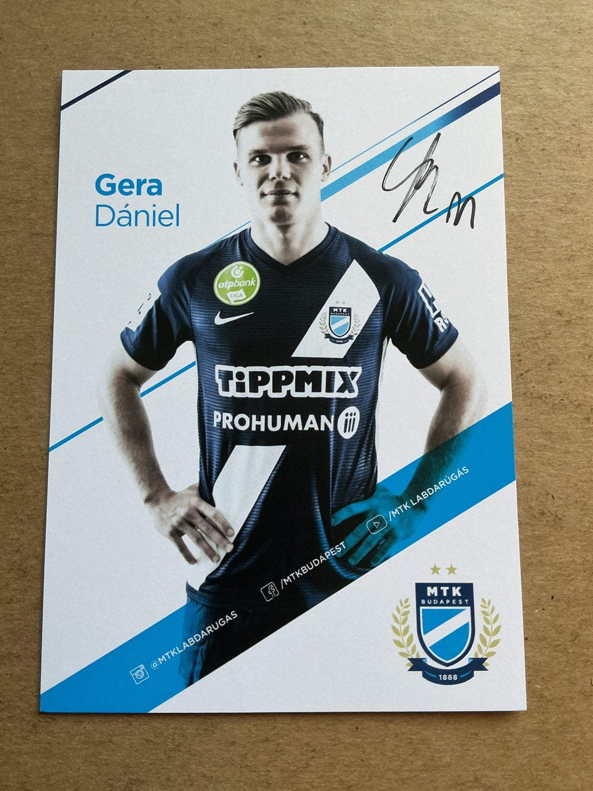 Dániel Gera, Hungary 🇭🇺 MTK Budapest 2020/21 hand signed - Autographs-World