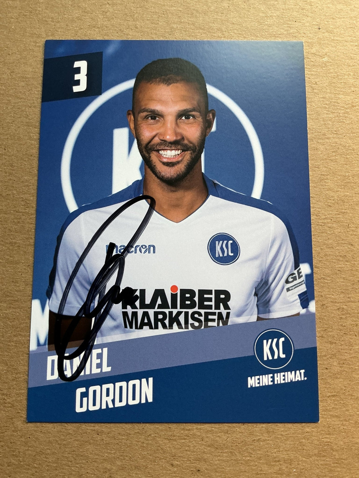Daniel Gordon, Jamaica 🇯🇲 Karlsruher SC 2019/20 hand signed - Autographs-World
