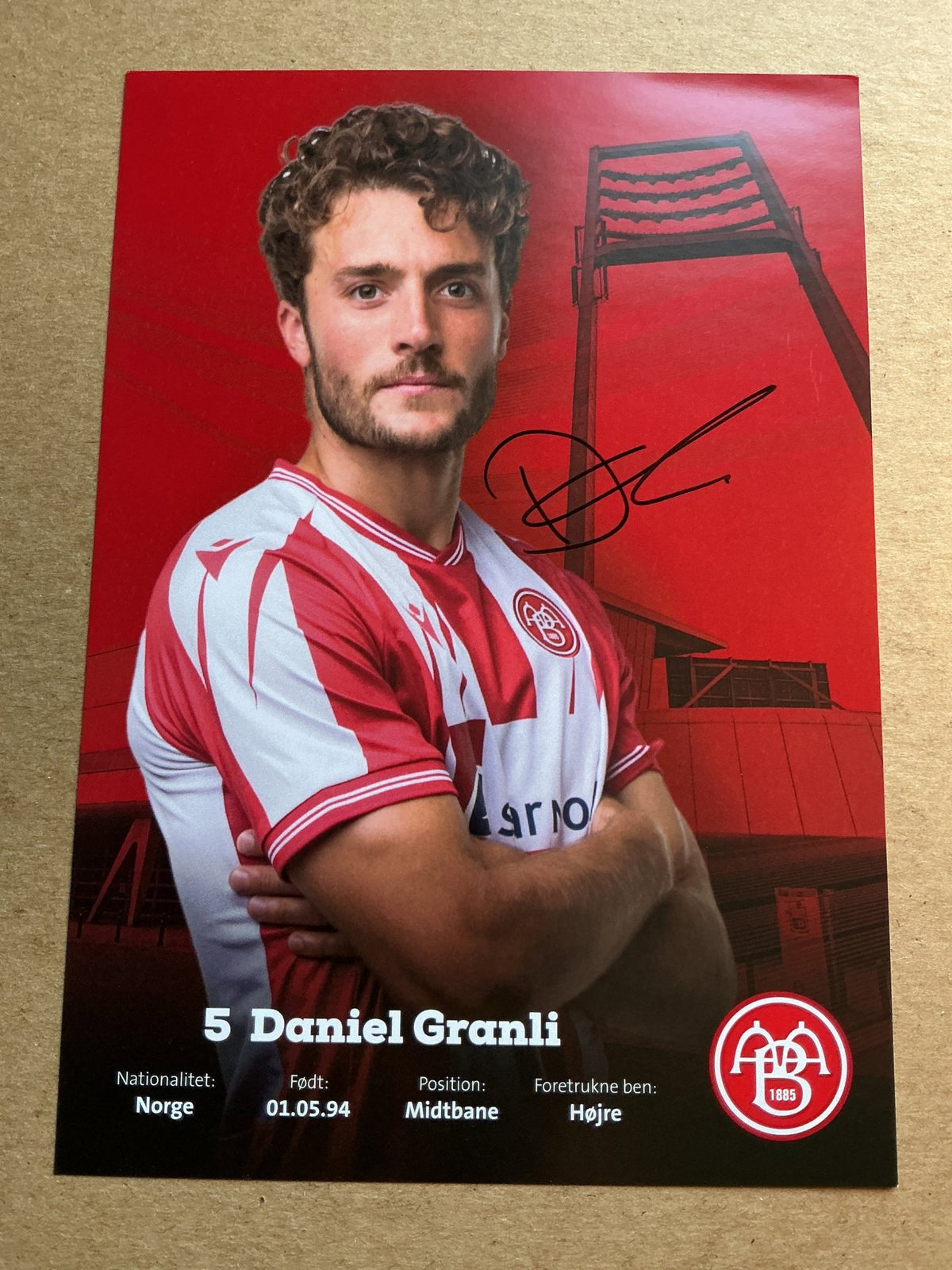 Daniel Granli, Norway 🇳🇴 Aalborg BK 2021/22 hand signed - Autographs-World