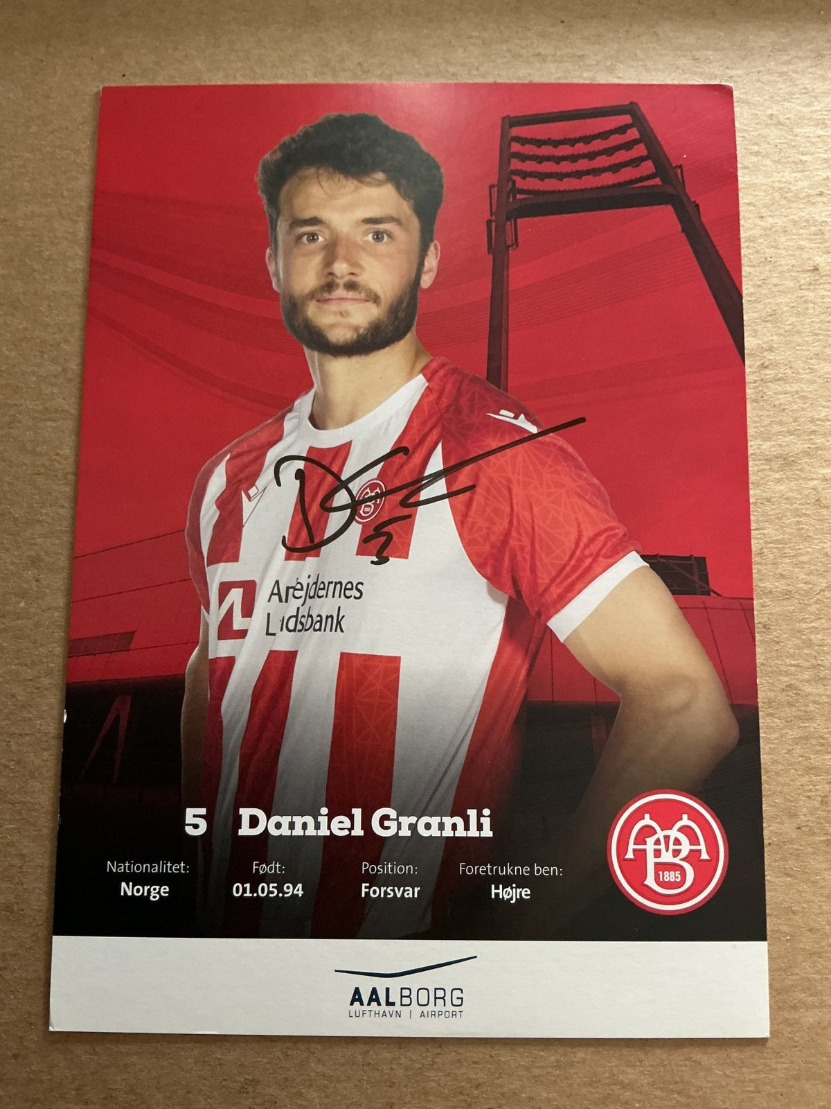 Daniel Granli, Norway 🇳🇴 Aalborg BK 2022/23 hand signed - Autographs-World