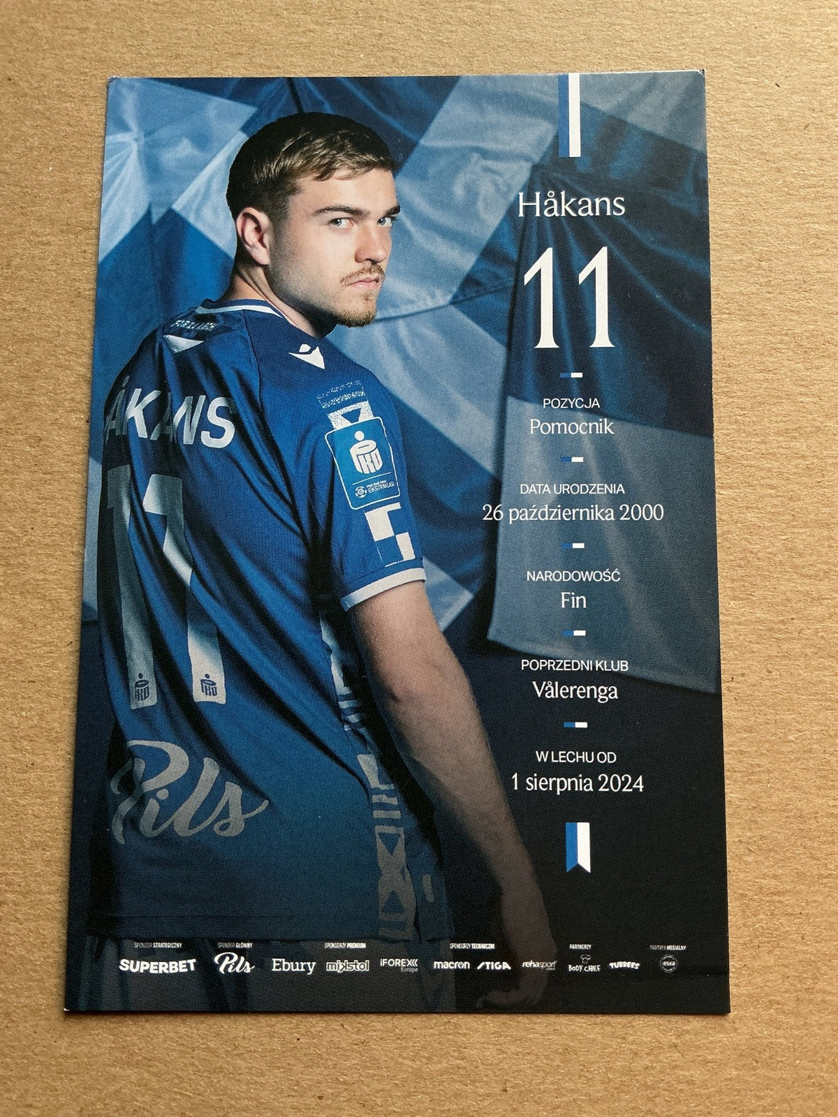 Daniel Håkans, Finland 🇫🇮 Lech Poznán 2025/26 hand signed - Autographs-World