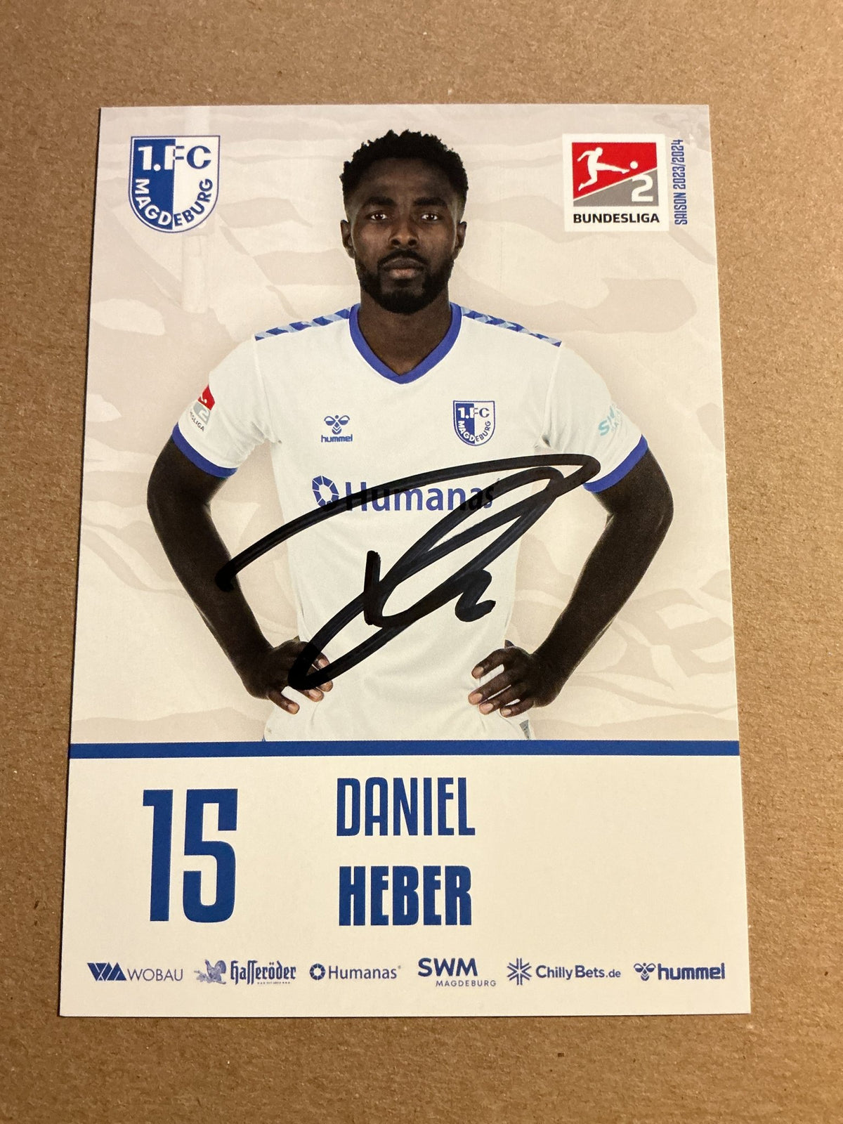 Daniel Heber, Germany 🇩🇪 1.FC Magdeburg 2023/24 hand signed - Autographs-World