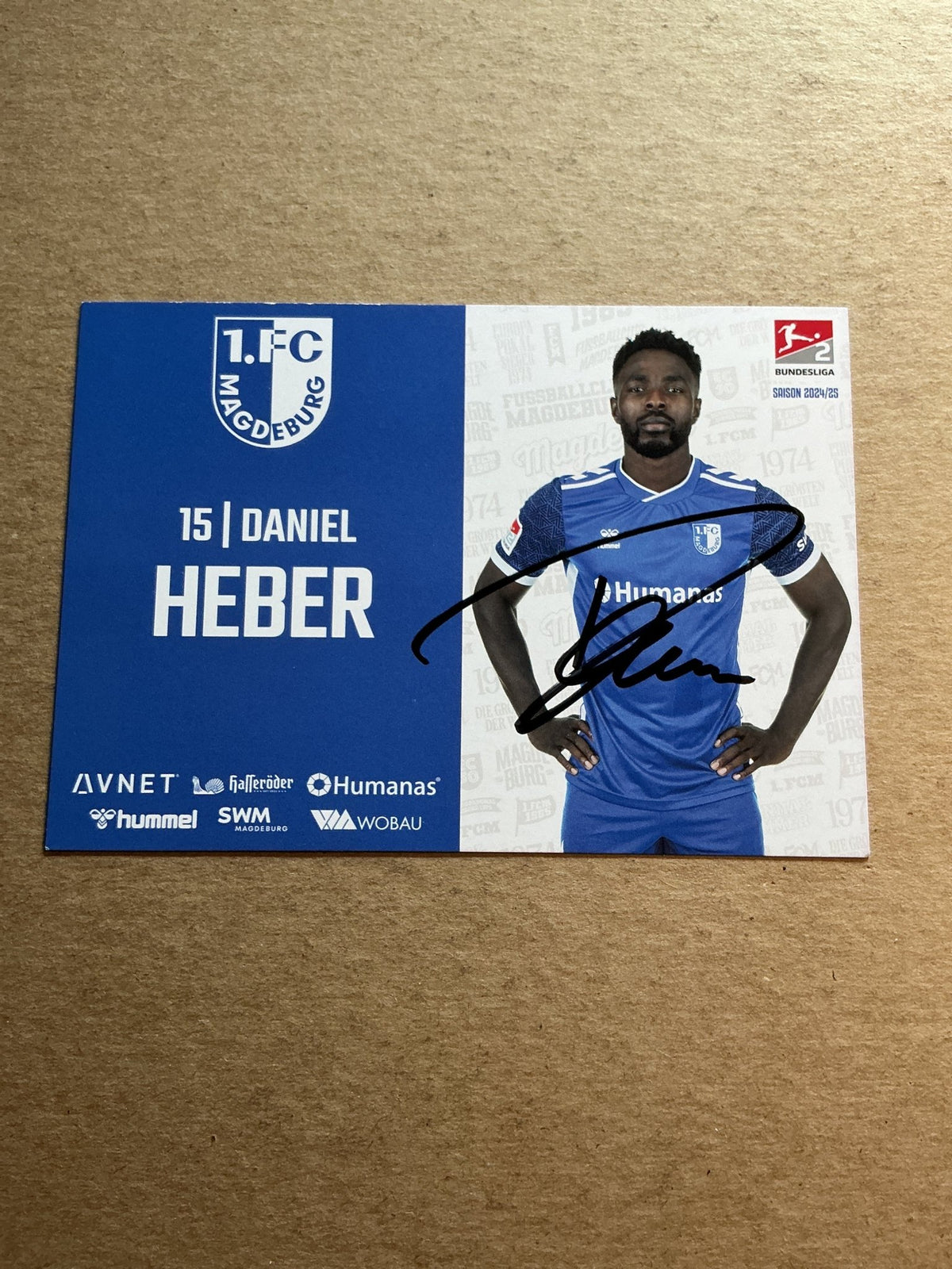 Daniel Heber, Germany 🇩🇪 1.FC Magdeburg 2024/25 hand signed - Autographs-World