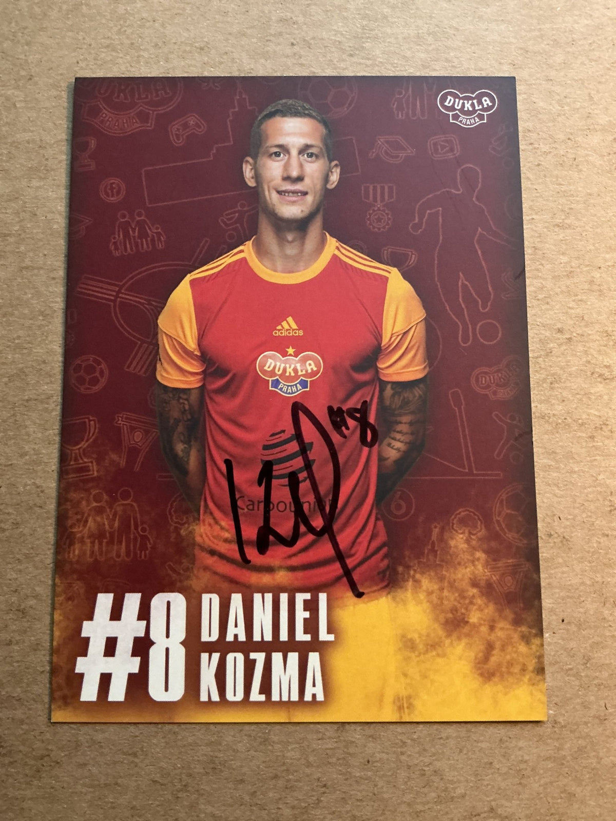 Daniel Kozma, Czech Republic 🇨🇿 FK Dukla Prague 2021/22 hand signed - Autographs-World