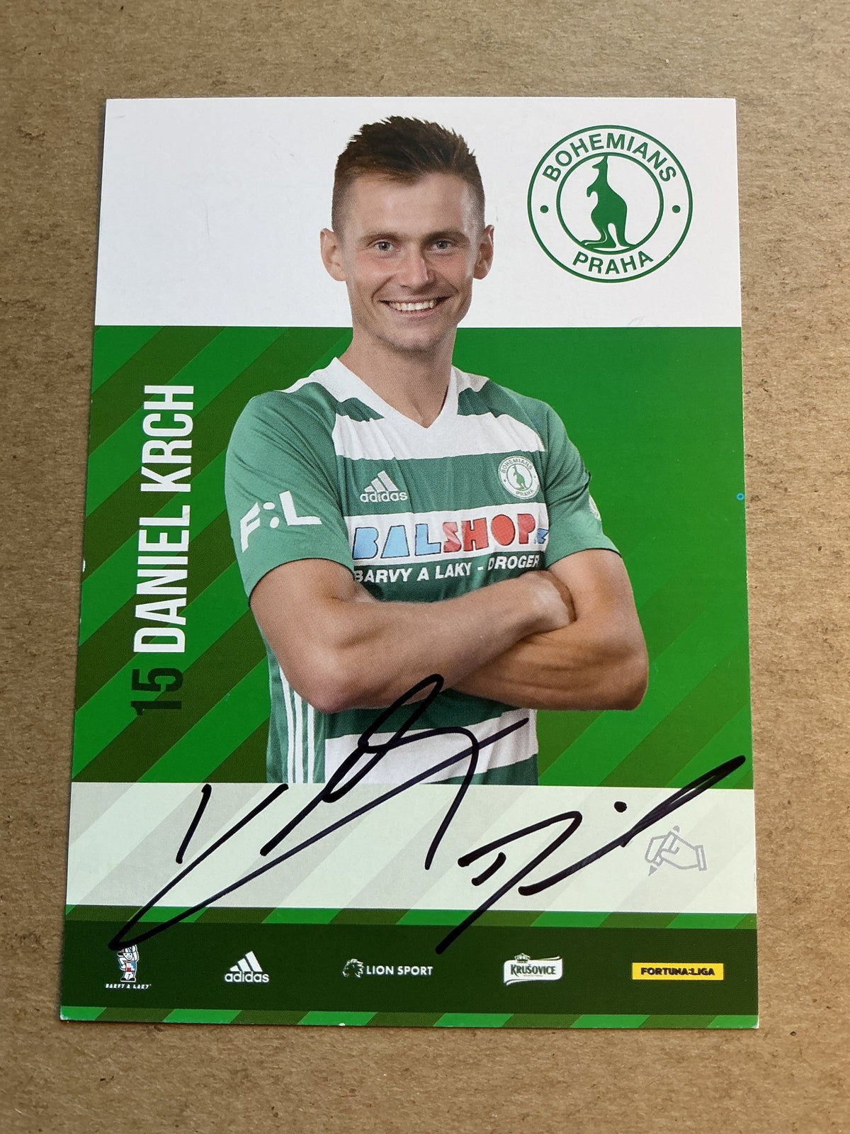 Daniel Krch, Czech Republic 🇨🇿 Bohemians Prague 1905 2020/21 hand signed - Autographs-World