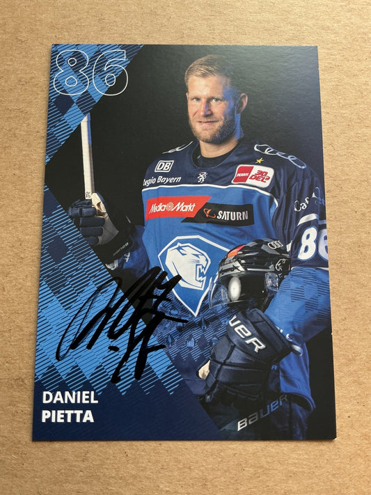 Daniel Pietta, Germany 🇩🇪 ERC Ingolstadt 2023/24 hand signed - Autographs-World