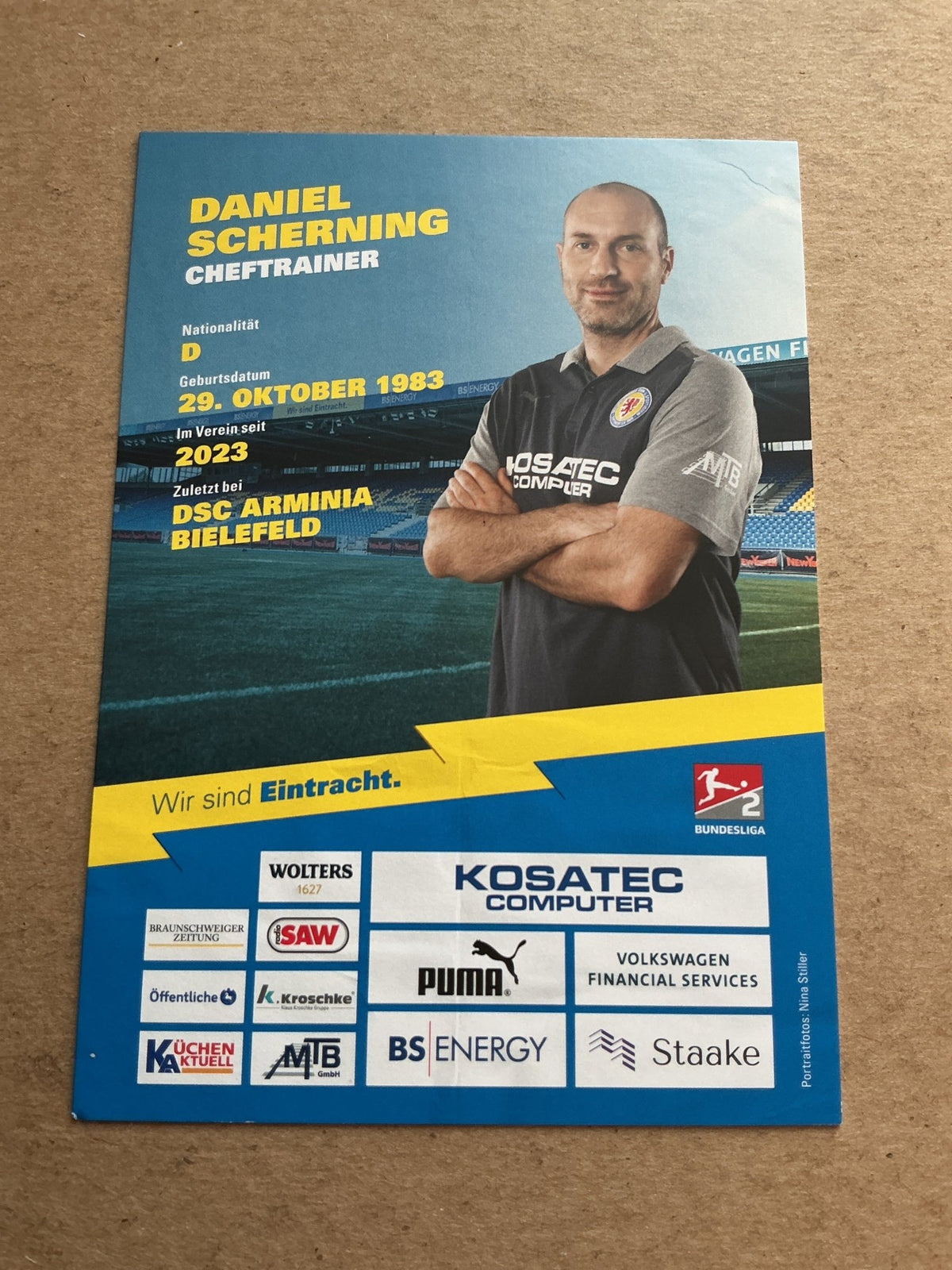 Daniel Scherning, Germany 🇩🇪 Eintracht Braunschweig 2023/24 hand signed - Autographs-World