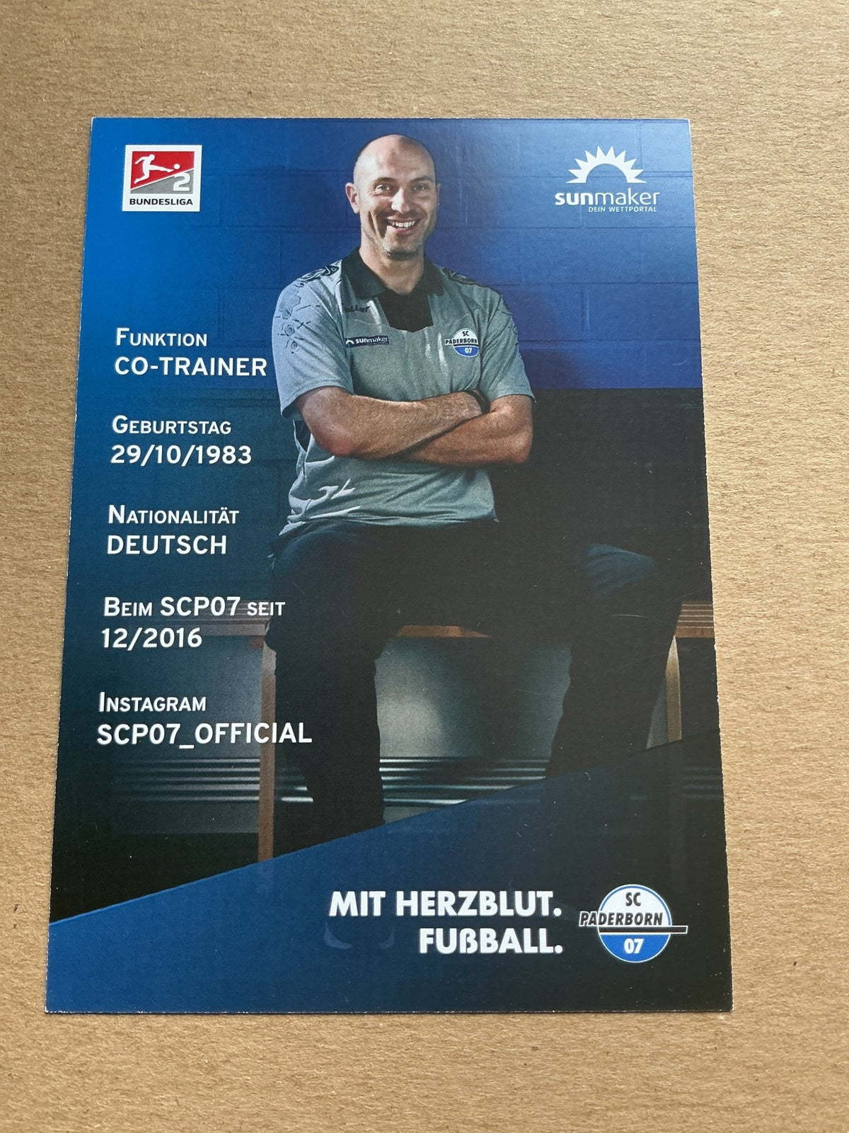 Daniel Scherning, Germany 🇩🇪 SC Paderborn 07 2020/21 hand signed - Autographs-World
