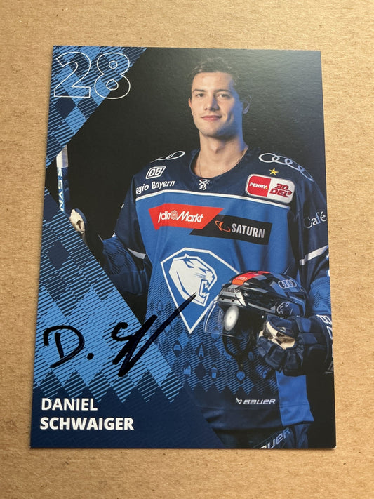 Daniel Schwaiger, Germany 🇩🇪 ERC Ingolstadt 2023/24 hand signed - Autographs-World