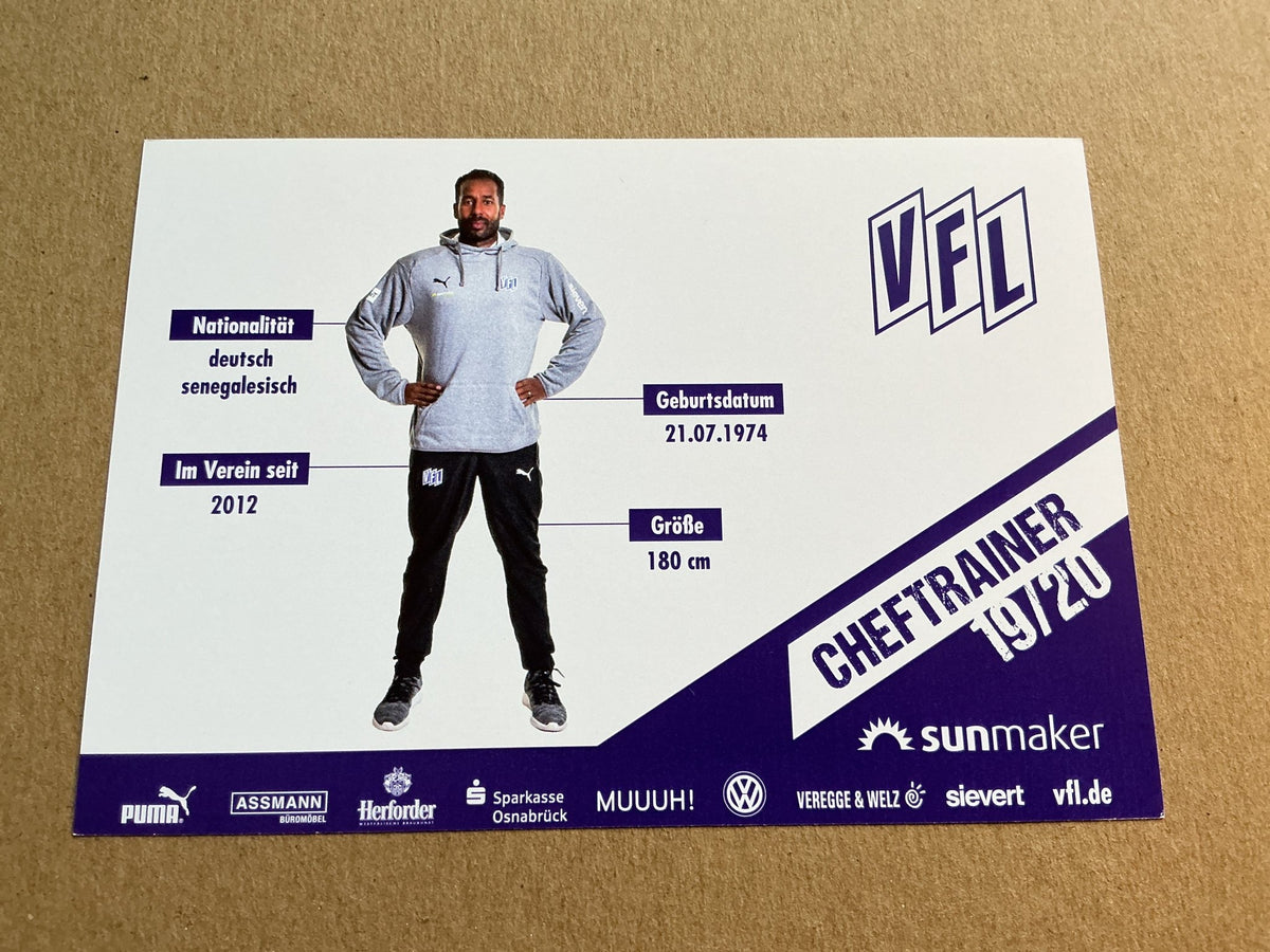 Daniel Thioune, Germany 🇩🇪 VfL Osnabrück 2019/20 hand signed - Autographs-World