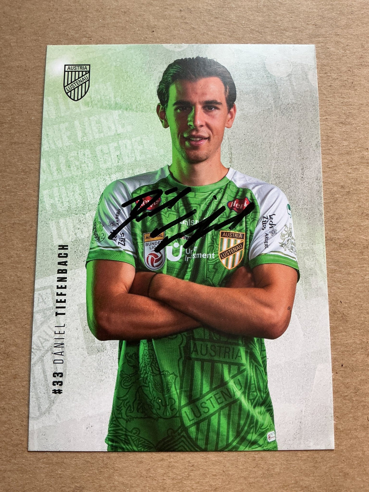 Daniel Tiefenbach, Austria 🇦🇹 SC Austria Lustenau 2023/24 hand signed - Autographs-World