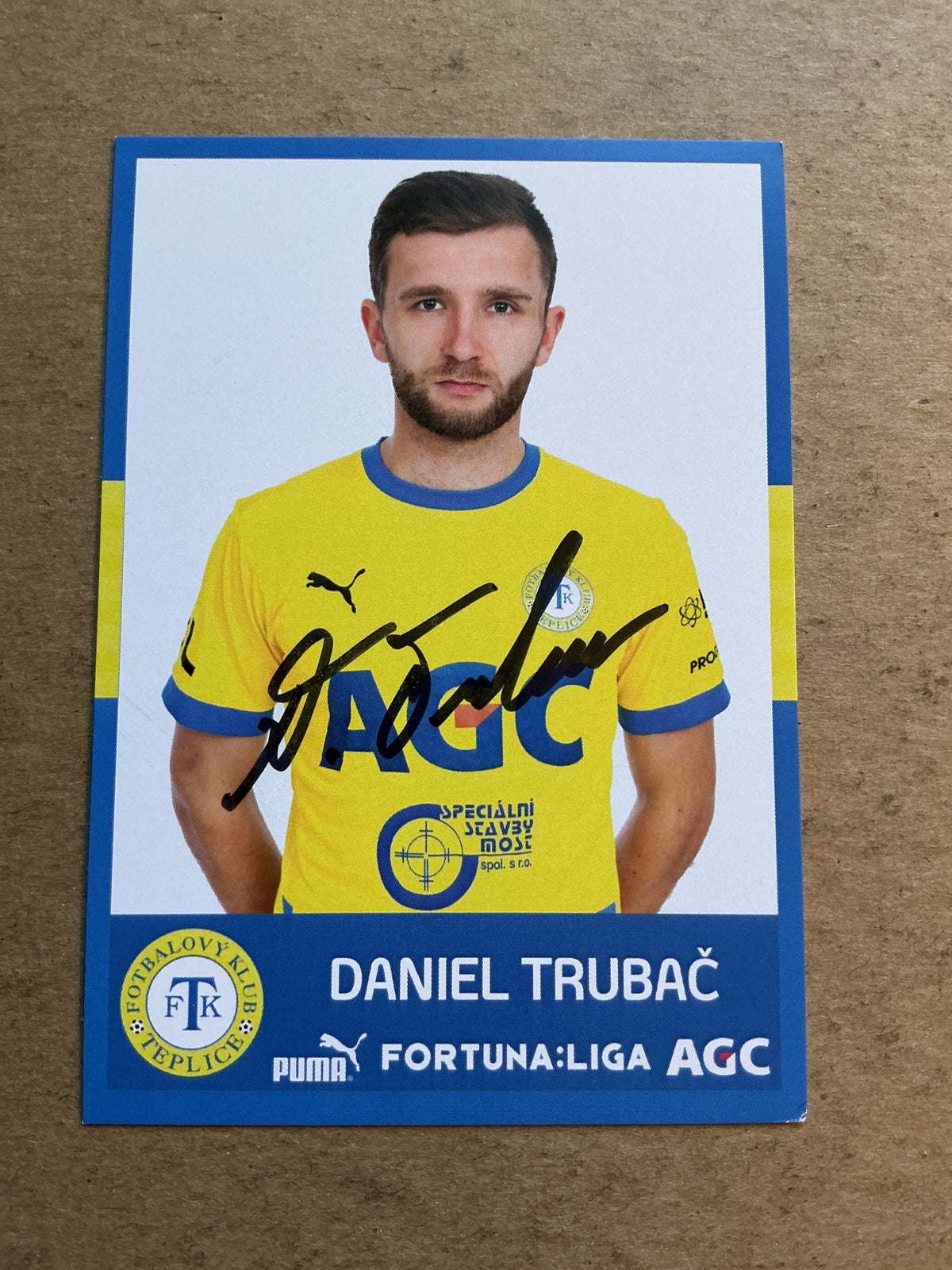 Daniel Trubač, Czech Republic 🇨🇿 FK Teplice 2020/21 hand signed - Autographs-World