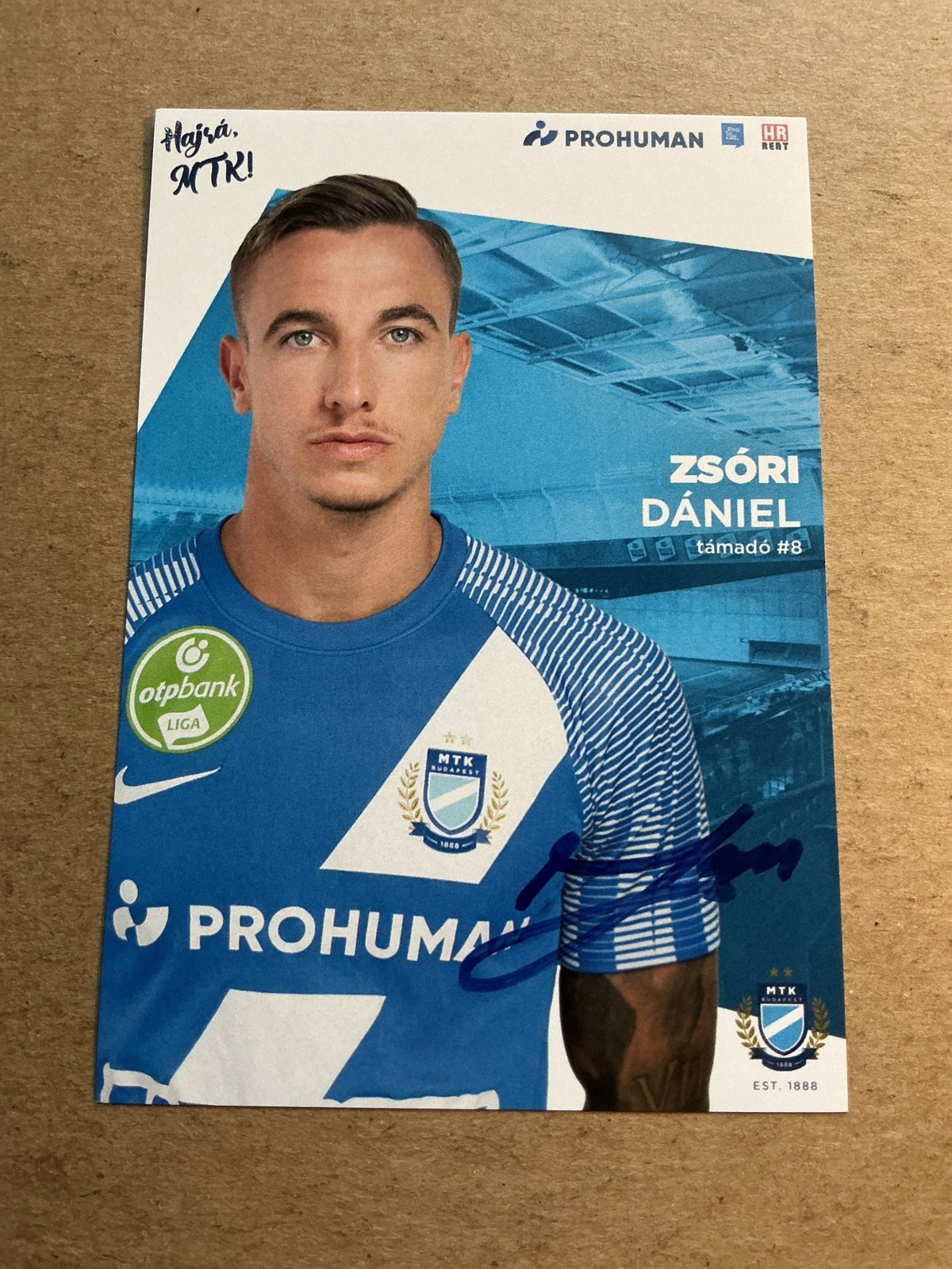 Dániel Zsóri, Hungary 🇭🇺 MTK Budapest FC 2023/24 hand signed - Autographs-World