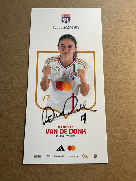 Daniëlle van de Donk, Netherlands 🇳🇱 Olympique Lyon 2023/24 hand signed - Autographs-World