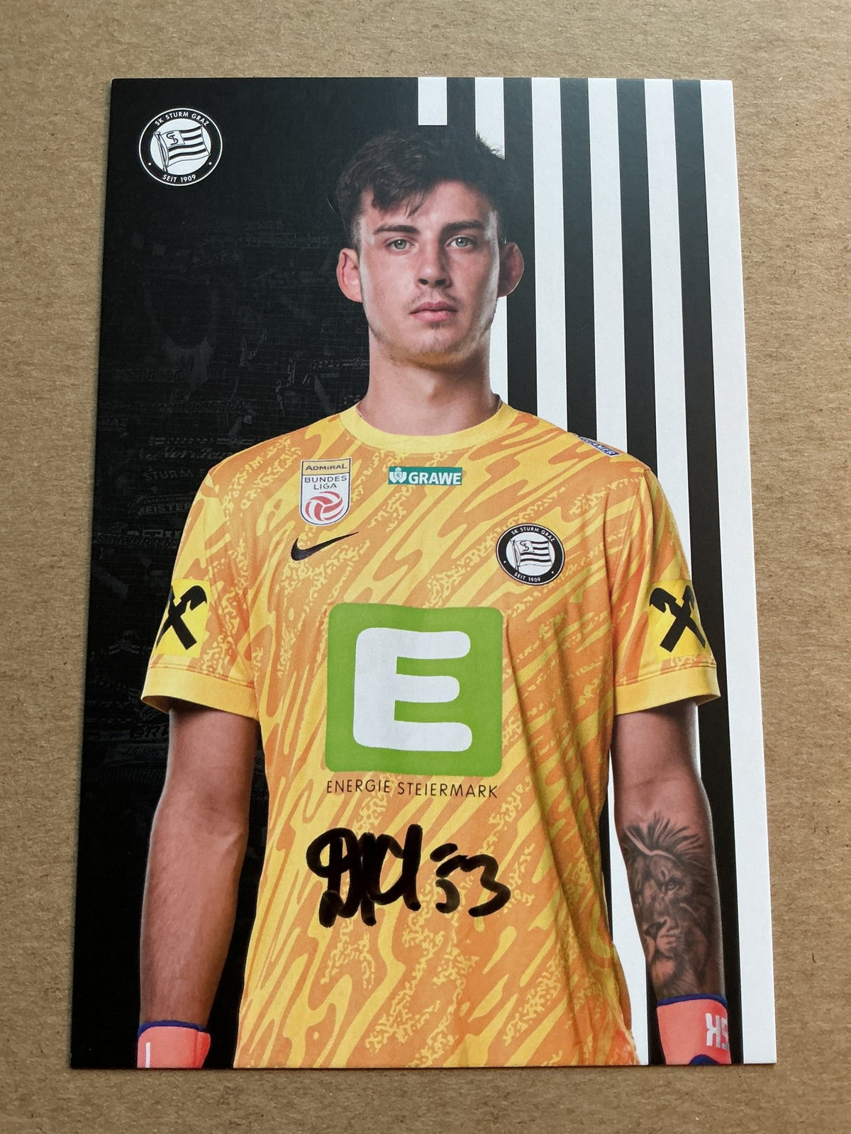 Daniil Khudyakov, Russia 🇷🇺 SK Sturm Graz 2024/25 hand signed - Autographs-World