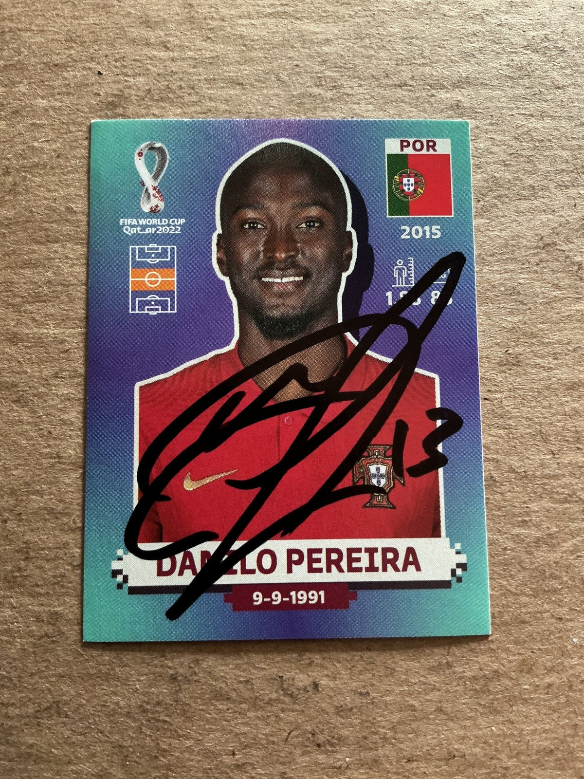 Danilo Pereira, Portugal 🇵🇹 FIFA World Cup 2022 Panini hand signed - Autographs-World