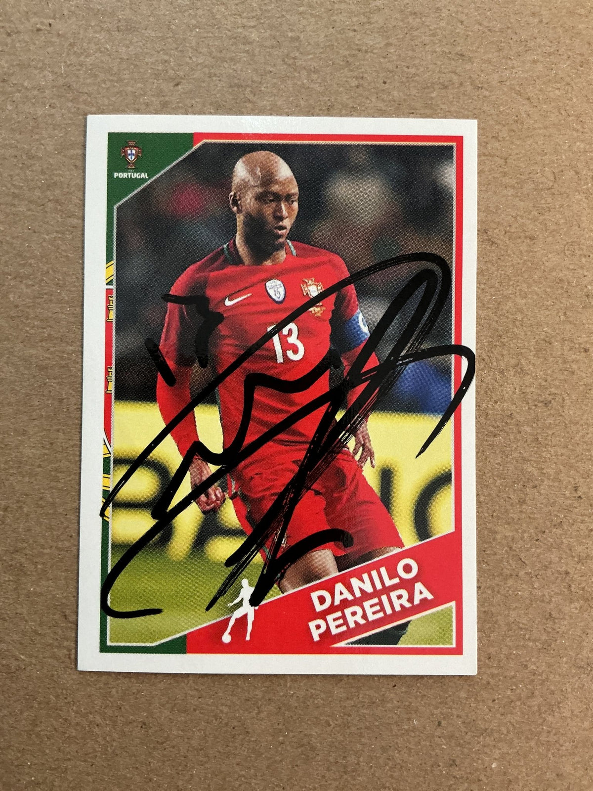Danilo Pereira, Portugal 🇵🇹 UEFA Euro 2016 Panini hand signed - Autographs-World