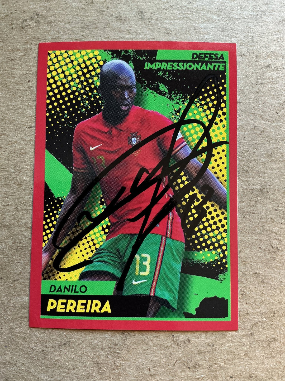 Danilo Pereira, Portugal 🇵🇹 UEFA Euro 2020 Panini hand signed - Autographs-World