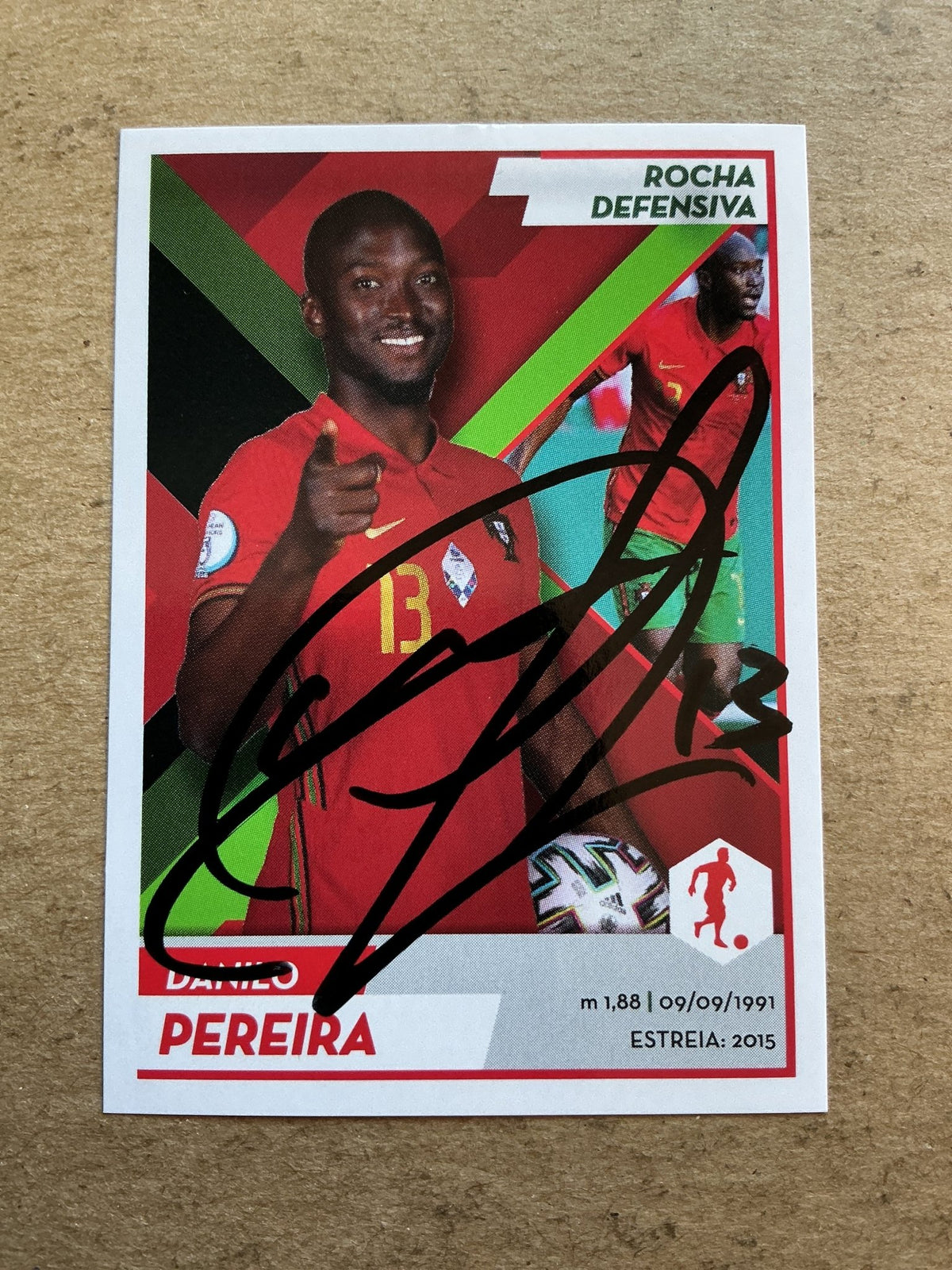 Danilo Pereira, Portugal 🇵🇹 UEFA Euro 2020 Panini hand signed - Autographs-World