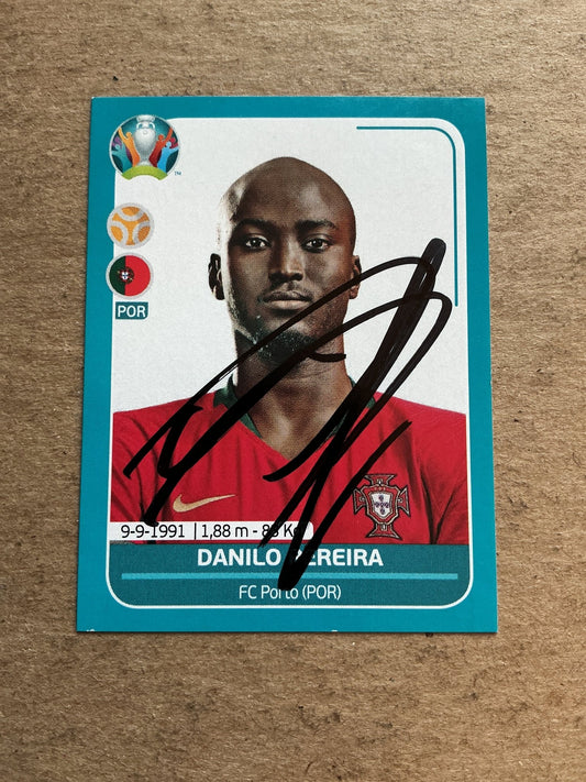 Danilo Pereira, Portugal 🇵🇹 UEFA Euro 2020 Panini hand signed - Autographs-World