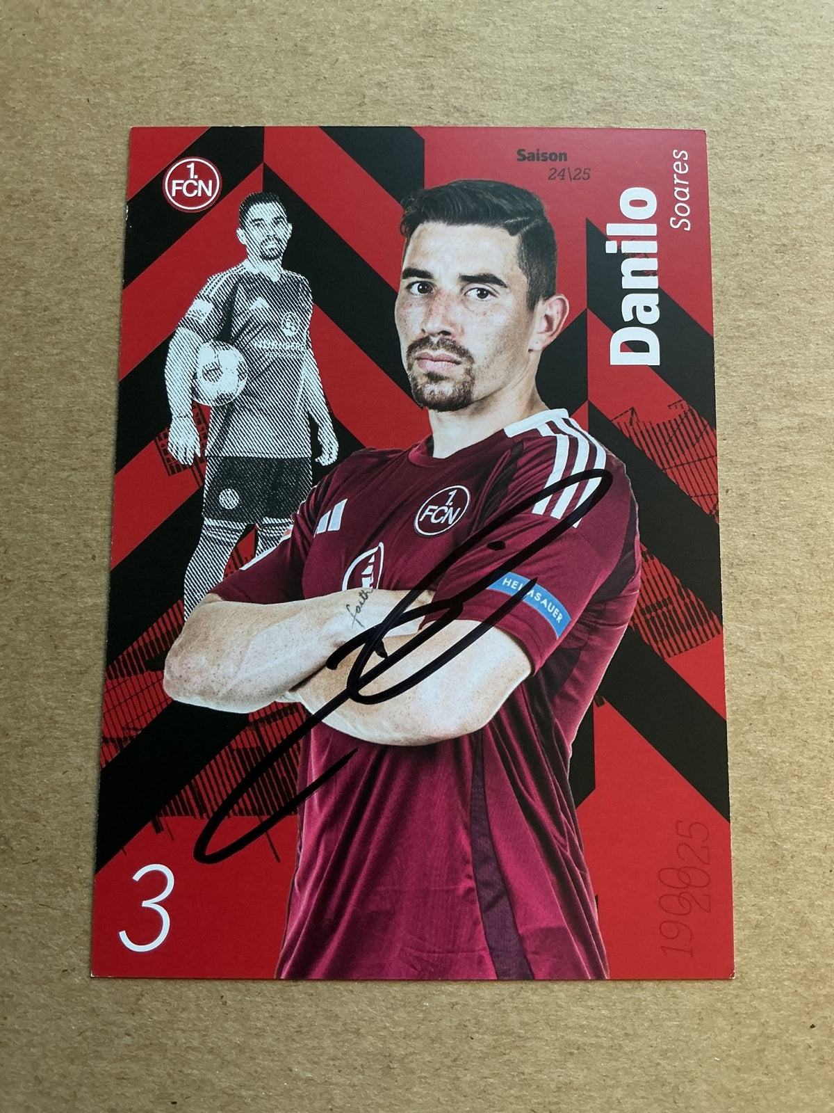Danilo Soares, Brazil 🇧🇷 1.FC Nürnberg 2024/25 hand signed - Autographs-World