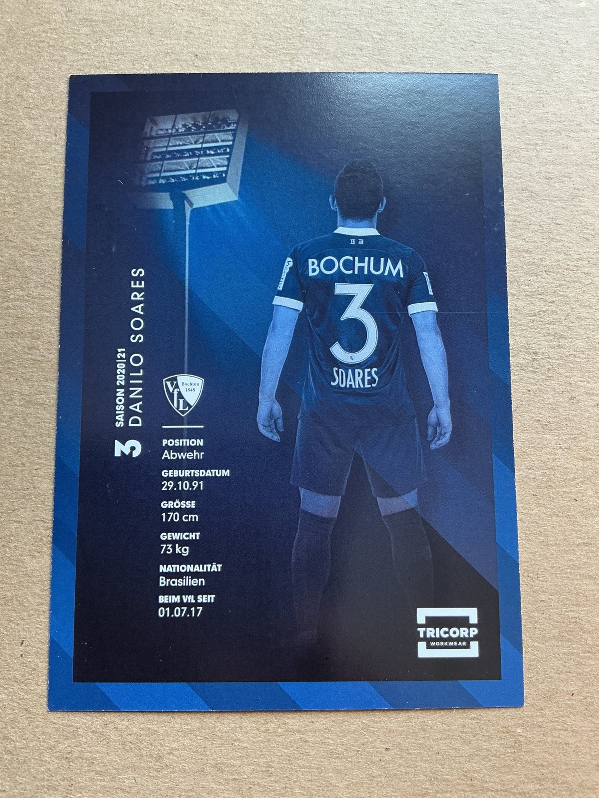 Danilo Soares, Brazil 🇧🇷 VfL Bochum 2020/21 hand signed - Autographs-World