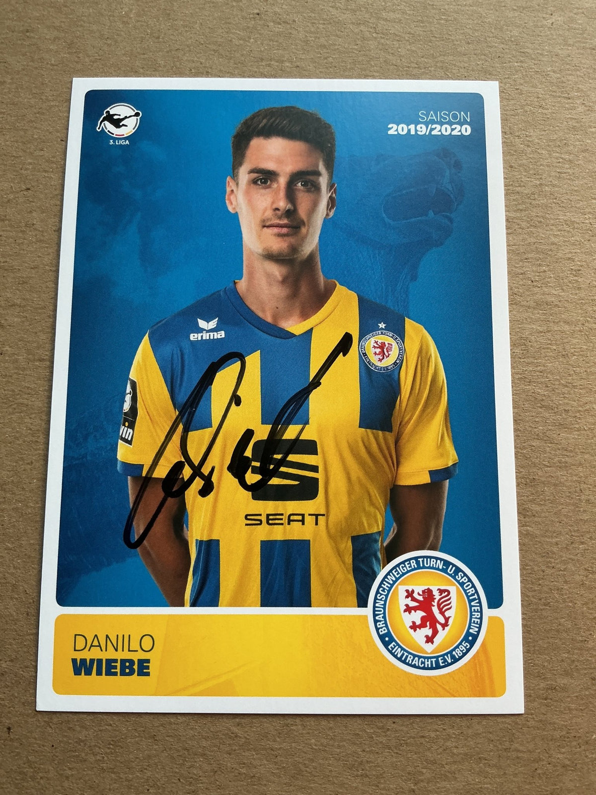 Danilo Wiebe, Germany 🇩🇪 Eintracht Braunschweig 2019/20 hand signed - Autographs-World