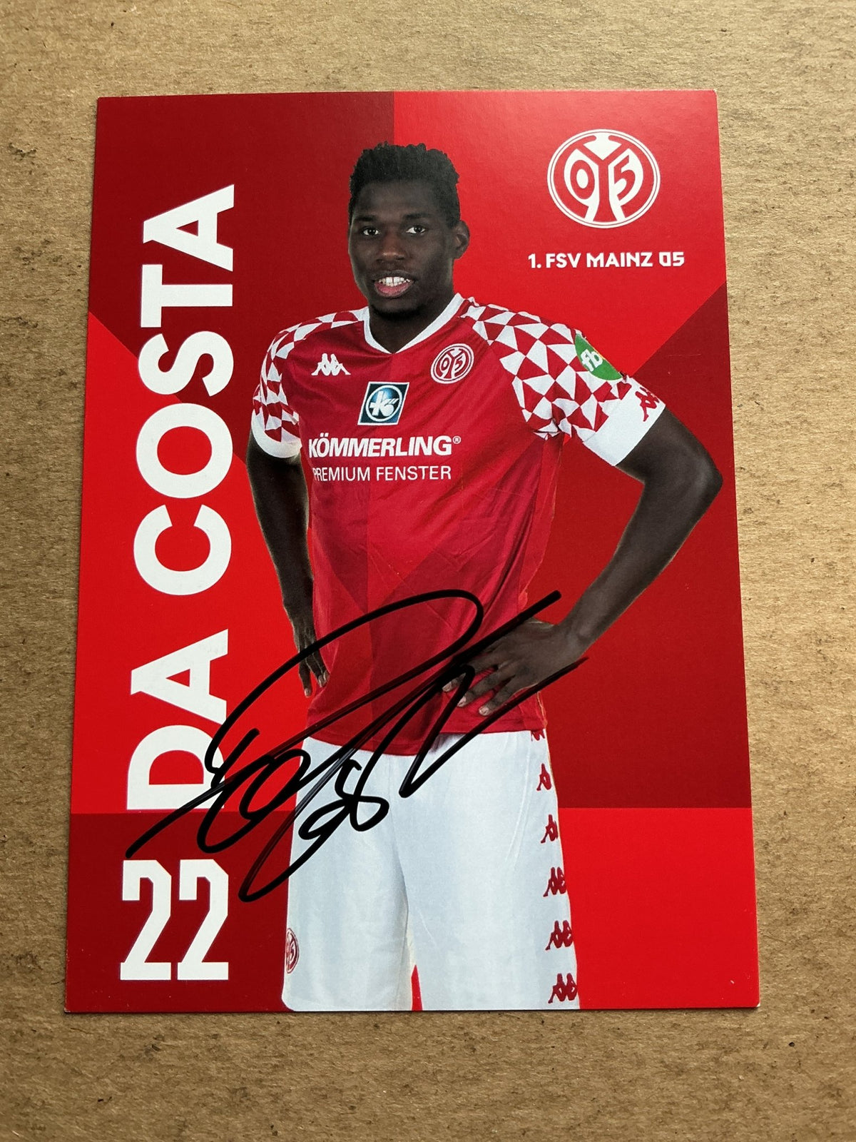 Danny da Costa, Germany 🇩🇪 FSV Mainz 05 2020/21 hand signed - Autographs-World