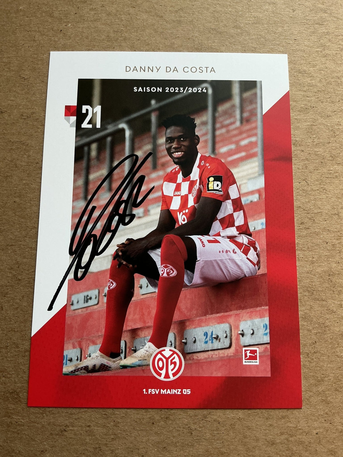 Danny da Costa, Germany 🇩🇪 FSV Mainz 05 2023/24 hand signed - Autographs-World