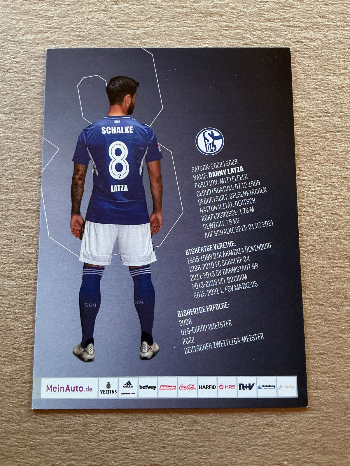 Danny Latza, Germany 🇩🇪 FC Schalke 04 2022/23 hand signed - Autographs-World