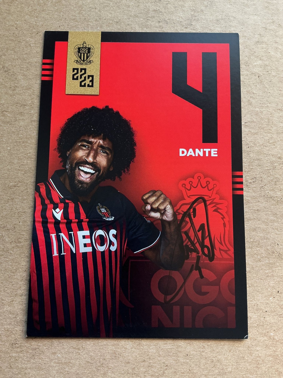 Dante, Brazil 🇧🇷 OGC Nice 2022/23 hand signed - Autographs-World