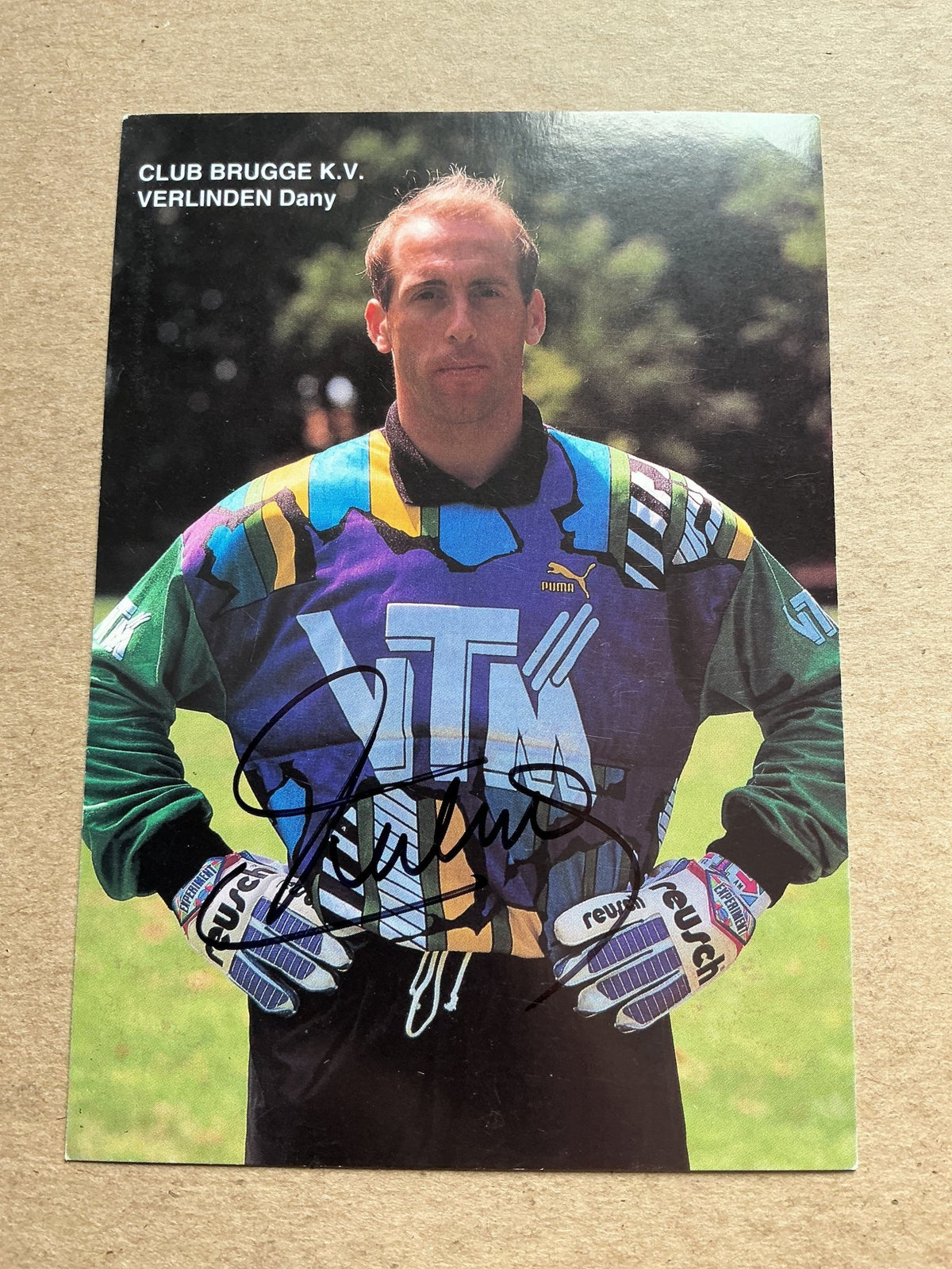 Dany Verlinden, Belgium 🇧🇪 Club Brugge 1992/93 hand signed - Autographs-World