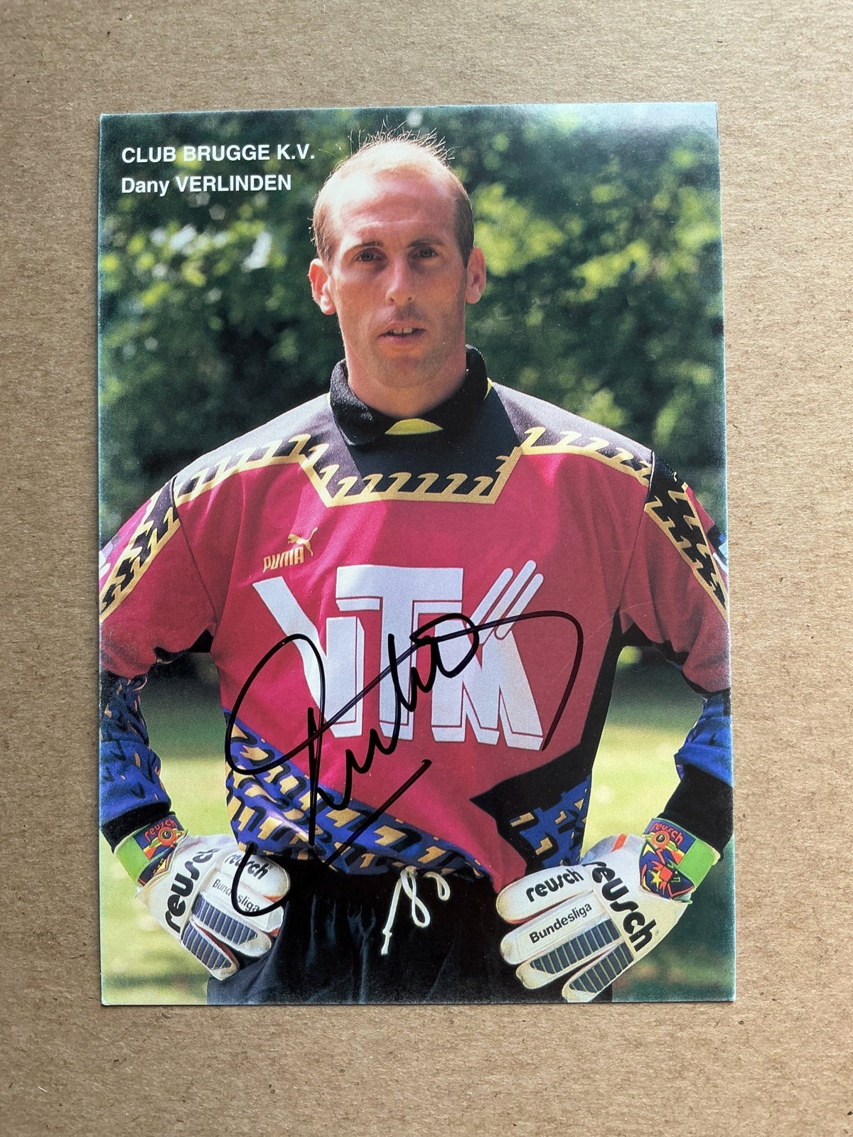 Dany Verlinden, Belgium 🇧🇪 Club Brugge 1993/94 hand signed - Autographs-World