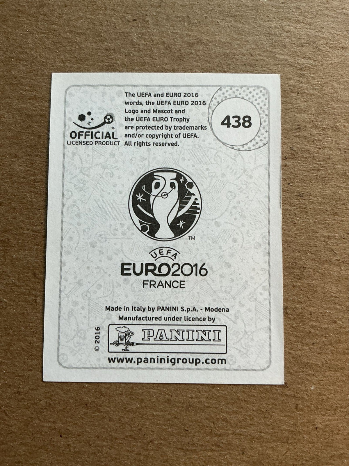 Darijo Srna, Croatia 🇭🇷 UEFA Euro 2016 Panini hand signed - Autographs-World