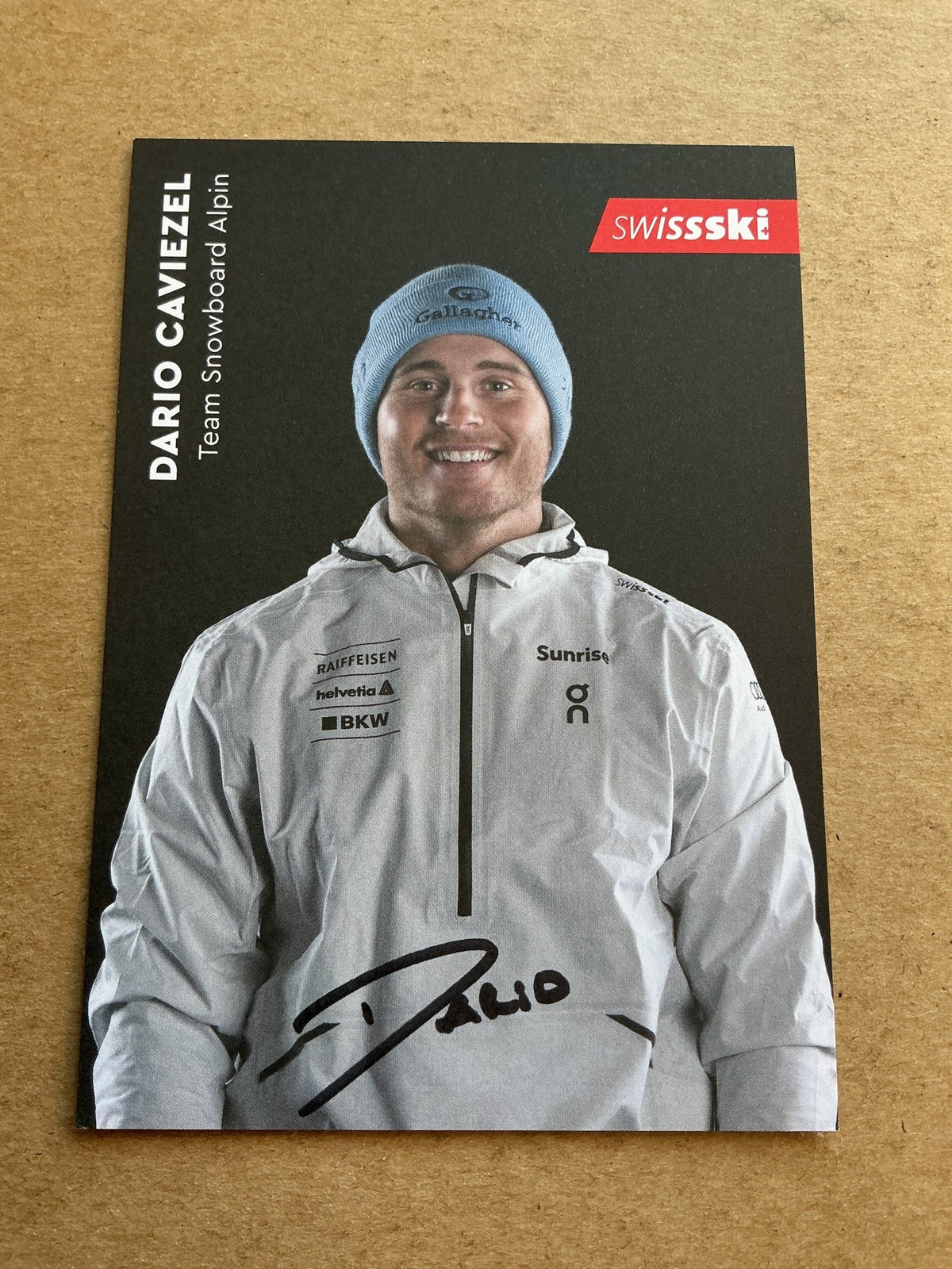 Dario Caviezel, Switzerland 🇨🇭Snowboard Winter 2023/24 hand signed - Autographs-World