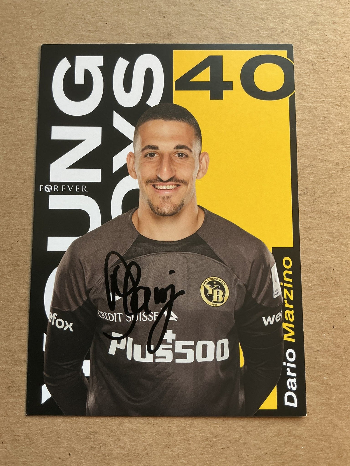 Dario Marzino, Switzerland 🇨🇭 BSC Young Boys Bern 2022/23 hand signed - Autographs-World