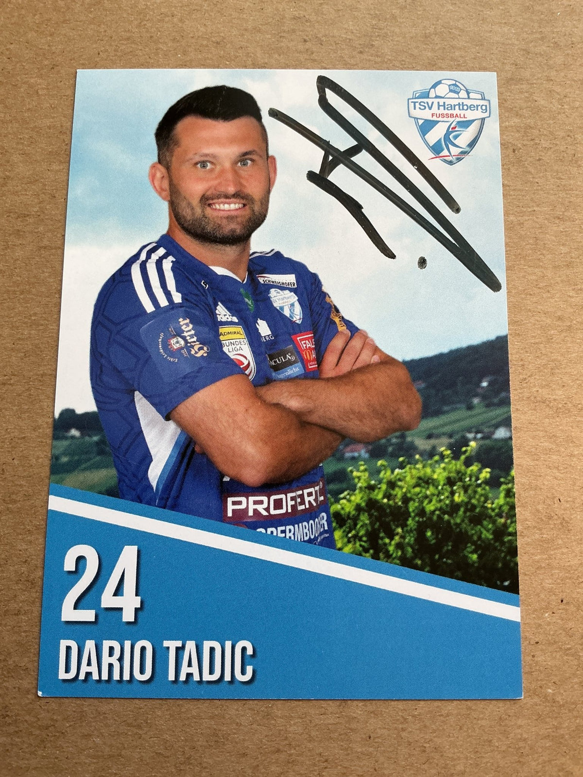 Dario Tadic, Austria 🇦🇹 TSV Hartberg 2022/23 hand signed - Autographs-World