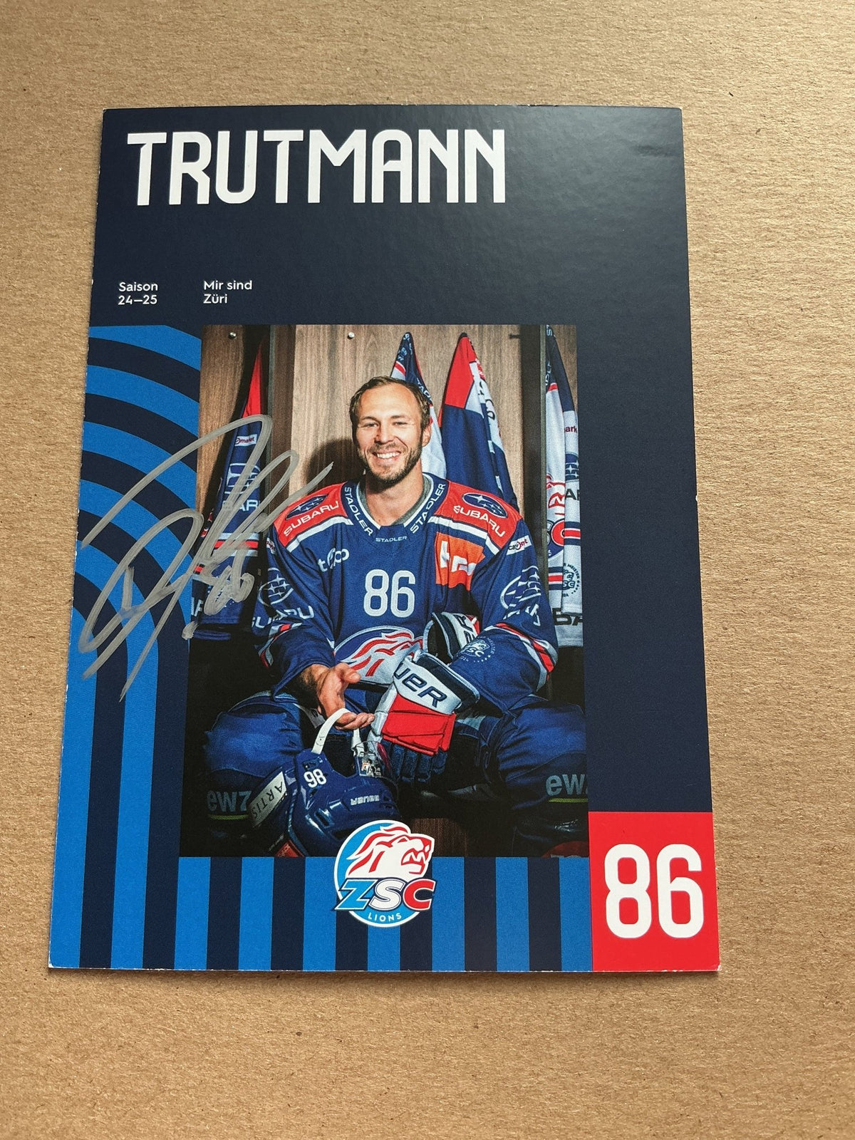 Dario Trutmann, Switzerland 🇨🇭 ZSC Lions 2024/25 hand signed - Autographs-World