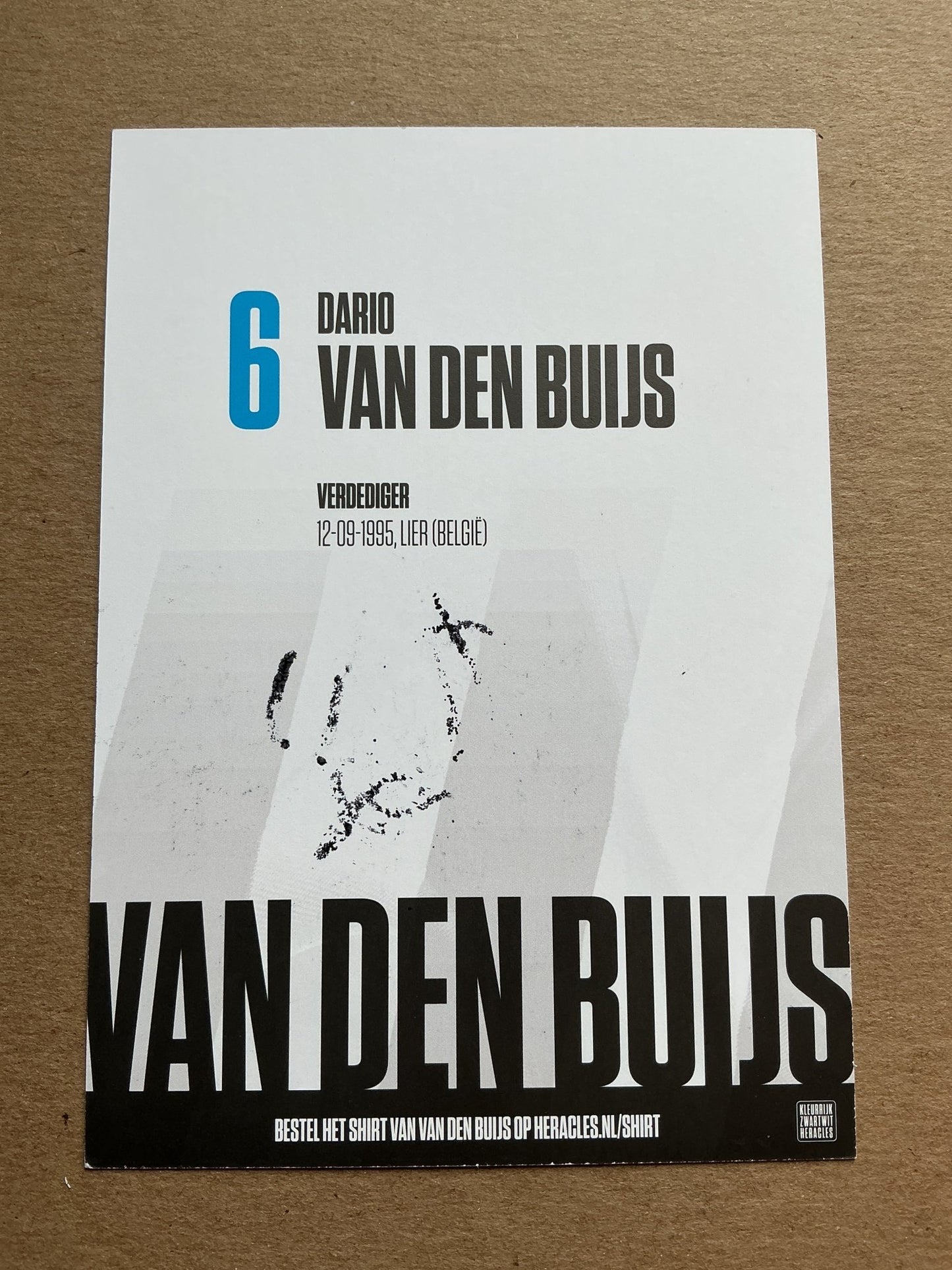 Dario Van Den Buijs, Belgium 🇧🇪 Heracles Almelo 2019/20 hand signed - Autographs-World