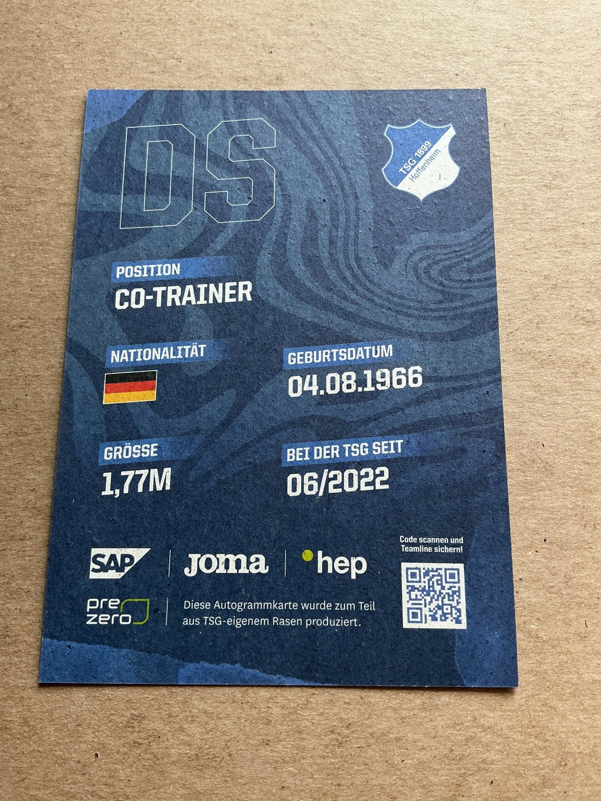 Darius Scholtysik, Germany 🇩🇪 TSG 1899 Hoffenheim 2023/24 hand signed - Autographs-World