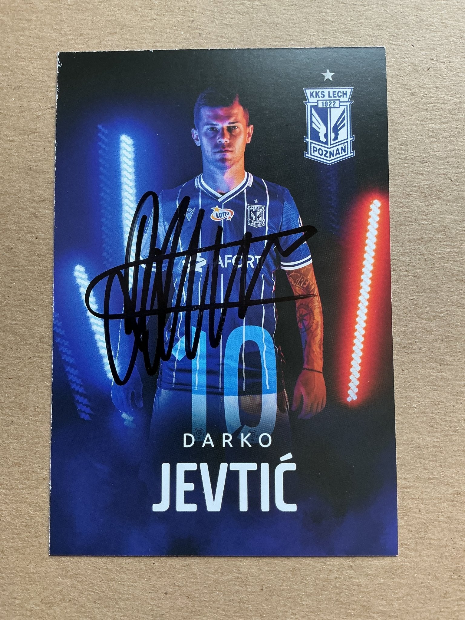 Darko Jevtić, Serbia 🇷🇸 Lech Poznań 2019/20 hand signed - Autographs-World
