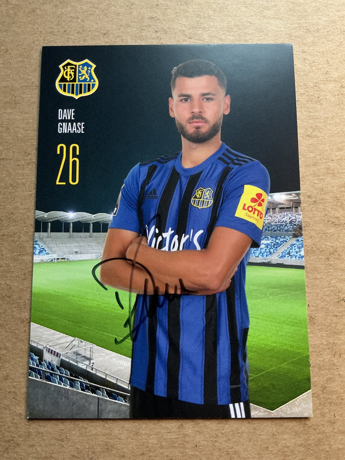 Dave Gnaase, Germany 🇩🇪 1.FC Saarbrücken 2021/22 hand signed - Autographs-World