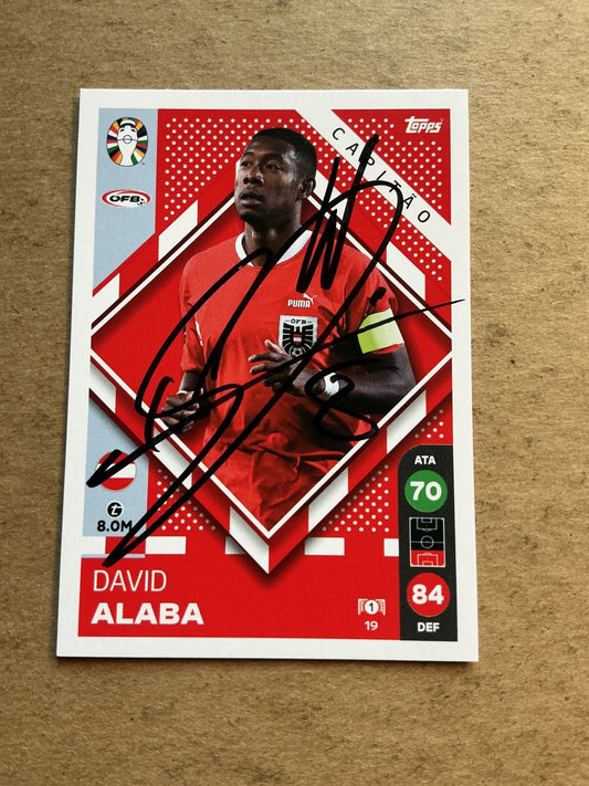 David Alaba, Austria 🇦🇹 UEFA Euro 2024 hand signed - Autographs-World