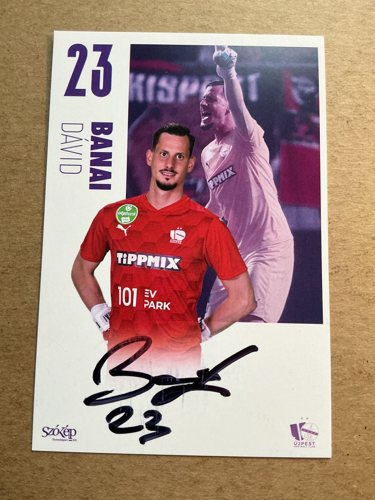 Dávid Banai, Hungary 🇭🇺 Újpest FC 2021/22 hand signed - Autographs-World
