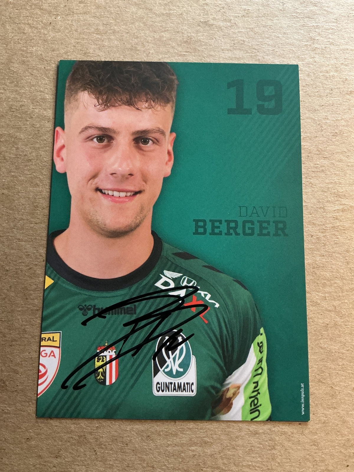 David Berger, Austria 🇦🇹 SV Ried 2024/25 hand signed - Autographs-World