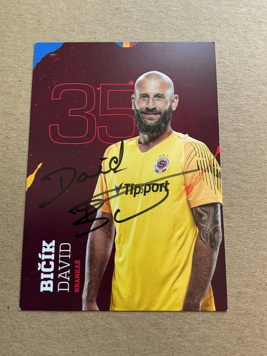 David Bičík, Czech Republic 🇨🇿 AC Sparta Prague 2019/20 hand signed - Autographs-World